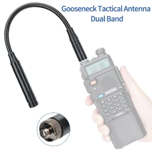 Baofeng UV-25 SMA-Female Gooseneck Tactical Antenna Dual Band VHF UHF Goose Tube BF-UV25L For Walkie Talkie UV-5R BF888s Radio