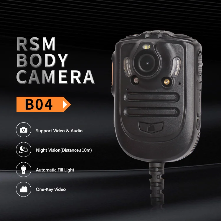 Inrico B04 Walkie Talkie Speaker Microphone RSM Body Camera Infrared Night Vision for Security Guard Police