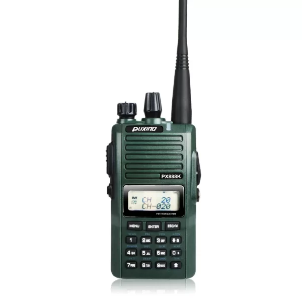 Green PuXing PX-888K Dual Band VHF 136-174MHz UHF 400-480MHz 5W Portable Radio