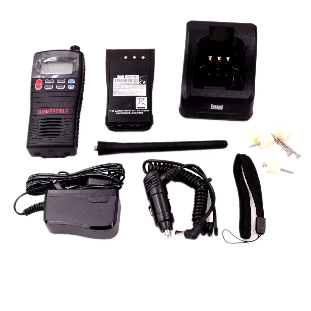 HT644 ENTEL Fully Submersible Marine Radio VHF IP68 Waterproof VOX Interphone HAM Radios Communication - Image 5