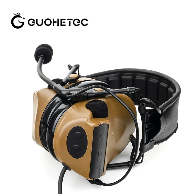 GUOHETEC PMR-171 TBR-119 Tactical Headset Embedded into Tactical Helmet Field Training Standalone Headphone Transmit and Receive