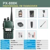 Green 888K PuXing PX-888K Dual Frequency UHF VHF 5W 128CH Scrambler VOX FM Portable TWO WAY RADIO - Image 5