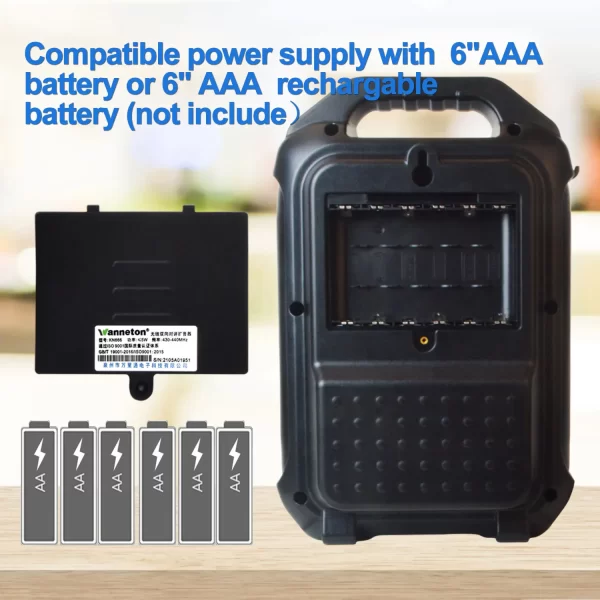 Walkie talkie UHF 400-470MHz Wireless two way intercom amplifier Remote Speaker Microphone TF Card Bluetooth-compatible connection Radio - Image 5