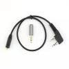 2024 Newest Splitter Audio Phone Earpiece Transfer Cable 2Pin K1 To 3.5MM for Kenwood TYT for Baofeng UV5R 888S Walkie Talkie