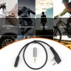 2024 Newest Splitter Audio Phone Earpiece Transfer Cable 2Pin K1 To 3.5MM for Kenwood TYT for Baofeng UV5R 888S Walkie Talkie - Image 5