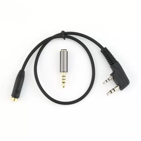 2024 New Splitter Audio Phone Earphone Transfer Cable 2Pin K1 To 3.5MM for Kenwood TYT for Baofeng UV5R 888S Walkie Talkie