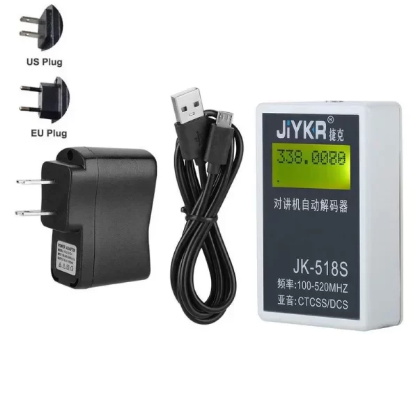 Portable LCD CTCSS & DCS 2in1 Walkie Talkie Automatic Decoder RF Frequency 100-520MHz Counter Meter Tester JK518S