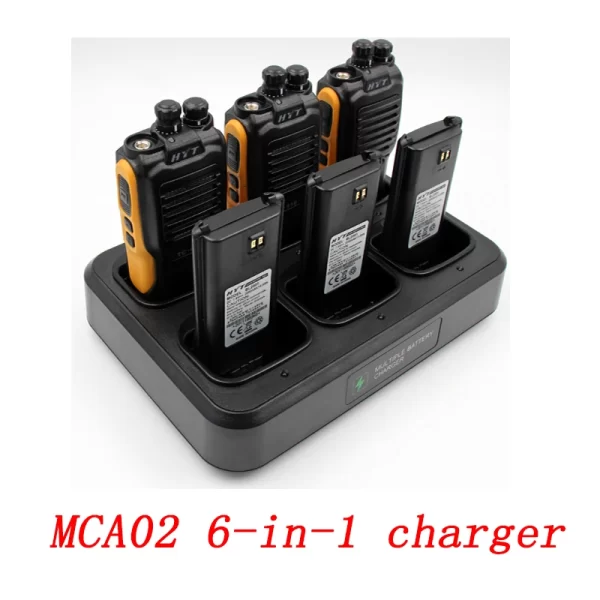MCA02 6 in1 Charger Multi units Charger for HYT HYTERA radios TC-610 TC-620 POWER446 TC-610P TAKT-301 BL2001 BL1204 TC610S TC618 TC626 AKL-2001 TC610 TC620