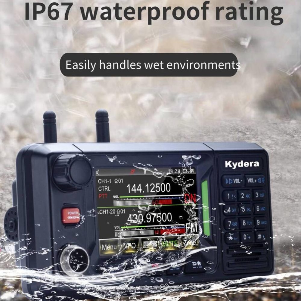 Kydera CDR-500UV DMR Car Vehicle Radio Dual Band GPS Waterproof BT5.0 Digital Mobile Basecampe Radio - Image 4