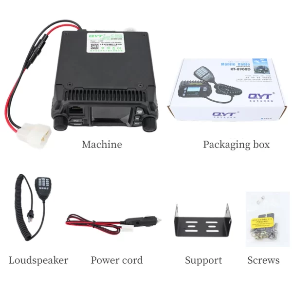 QYT KT8900D UHF VHF DUAL BAND MINI Mobile Transceiver with USB Programming Cable - Image 5
