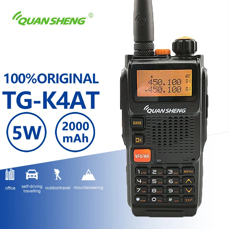 Quansheng TG-K4AT UV Dual Band Portable Ham Radio Comunicador