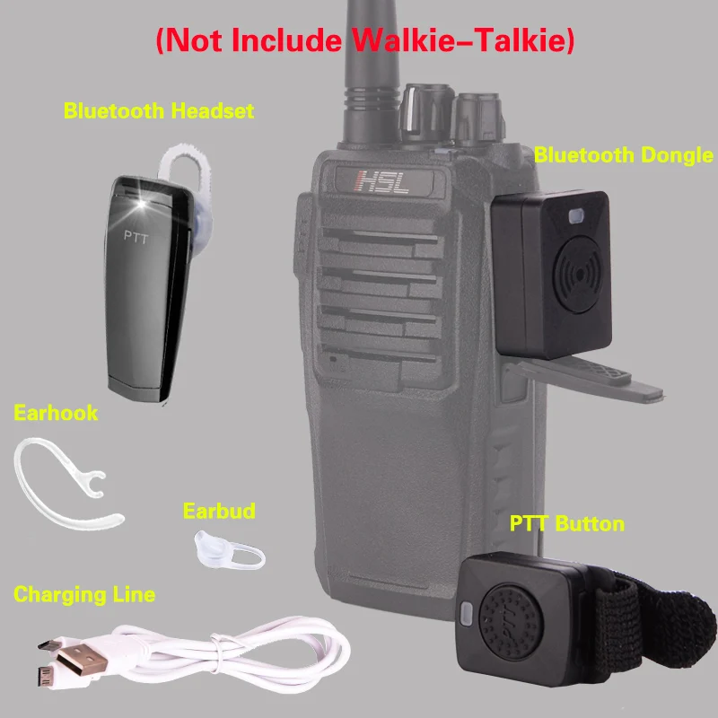 Finger PTT Bluetooth Headset Wireless BT Earphones For ICOM IC-V8 V80E V82 V85 F26 ETC etc Radio
