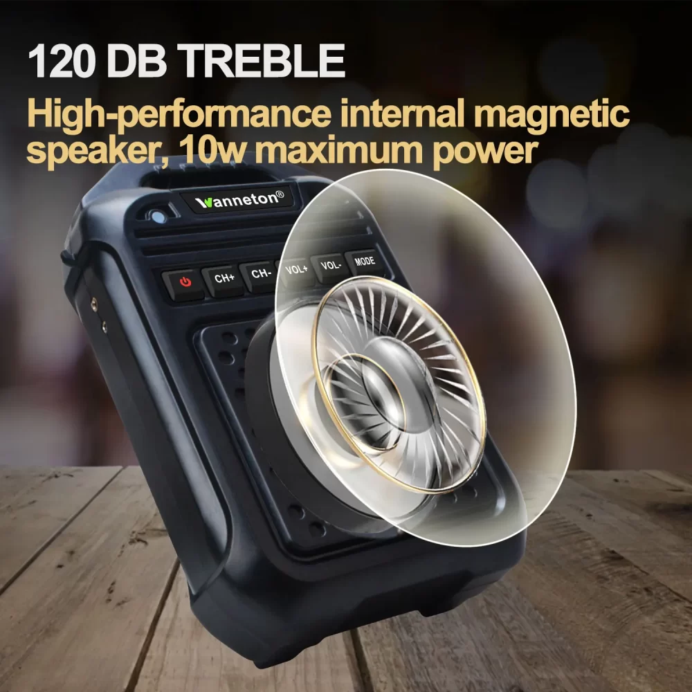 Wireless 2-ways Radio UHF 400-470MHz Walkie talkie Amplifier Remote Speaker Microphone TF Card Bluetooth-compatibleamplifier - Image 3