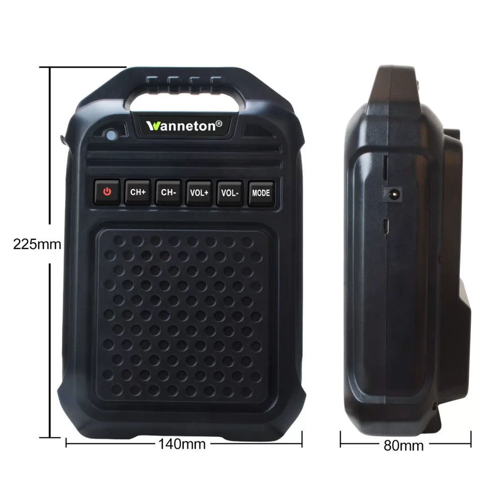 Wireless 2-ways Radio UHF 400-470MHz Walkie talkie Amplifier Remote Speaker Microphone TF Card Bluetooth-compatibleamplifier - Image 5