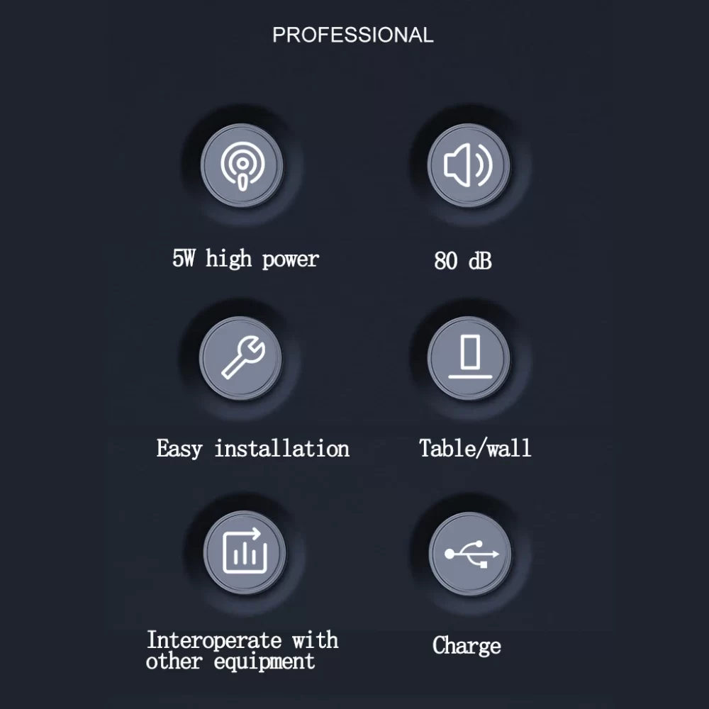 Mulit mode Intercom desktop walkie talkie With 360° universal metal microphone 5W - Image 3
