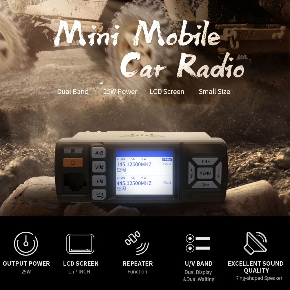 Zastone Z318 Mini Dual Frequency Mobile Car Radio