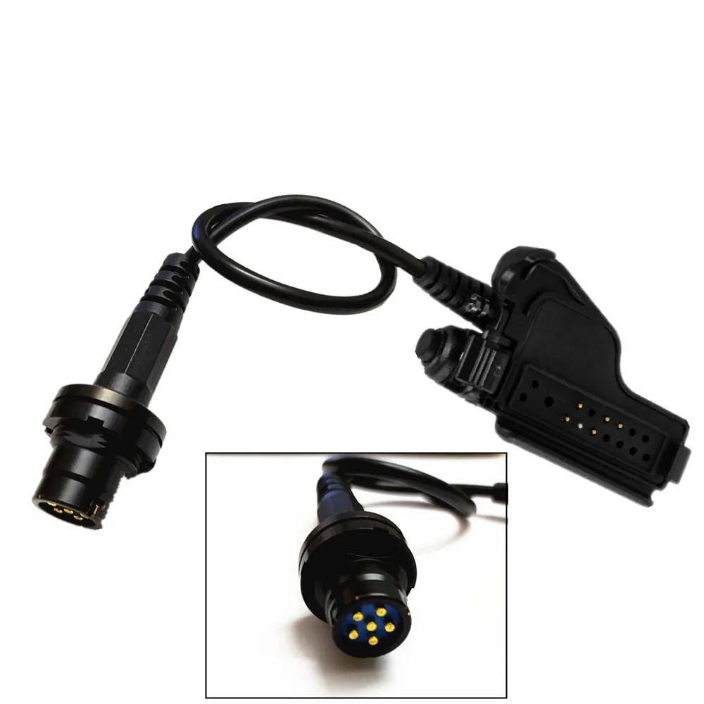 AN/PRC-152/PRC 148 Harris walkie talkie 6 pin plug turn to Motorola HT1000 GP900 XTS2500 MTX838 adapter U-283/U connector