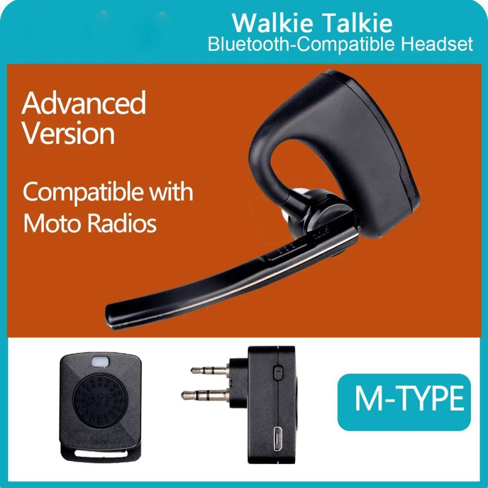 Bluetooth headset Handsfree PTT Earpiece Wireless Headphone for Motorola CLS1410 XTN GTX RDX CP200 PR400 CT250