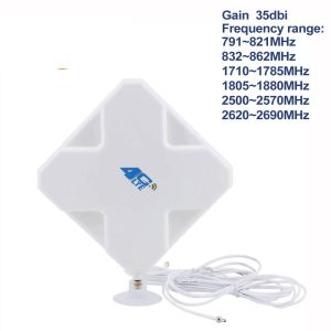 TS9 SMA CRC9 Connector High Gain 35DBI 4G LTE Wifi Antenna Dual Mimo Signal Booster Amplifier Modem Adapter Network Reception