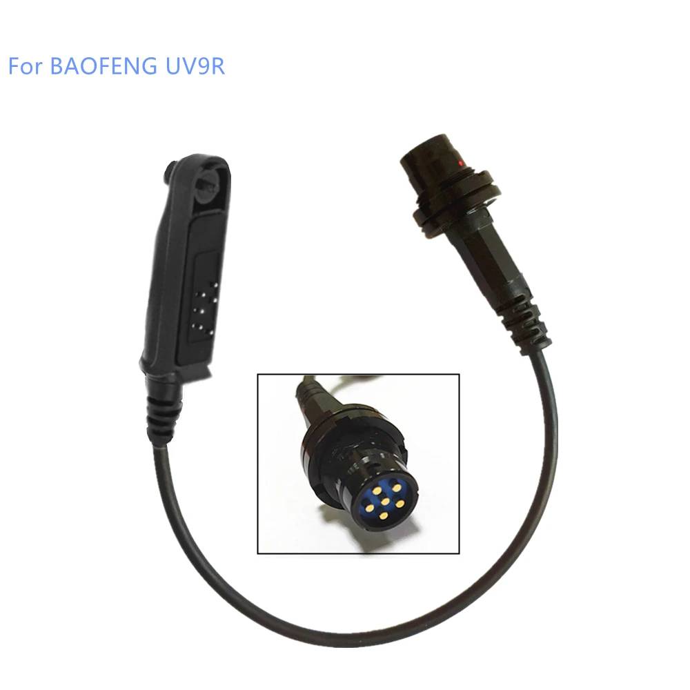 AN/PRC-152/PRC 148 Harris walkie talkie 6 pin plug turn to Baofeng UV9R UV-9R plus UV-XR BF-A58 Radio adapter U-283/U connector
