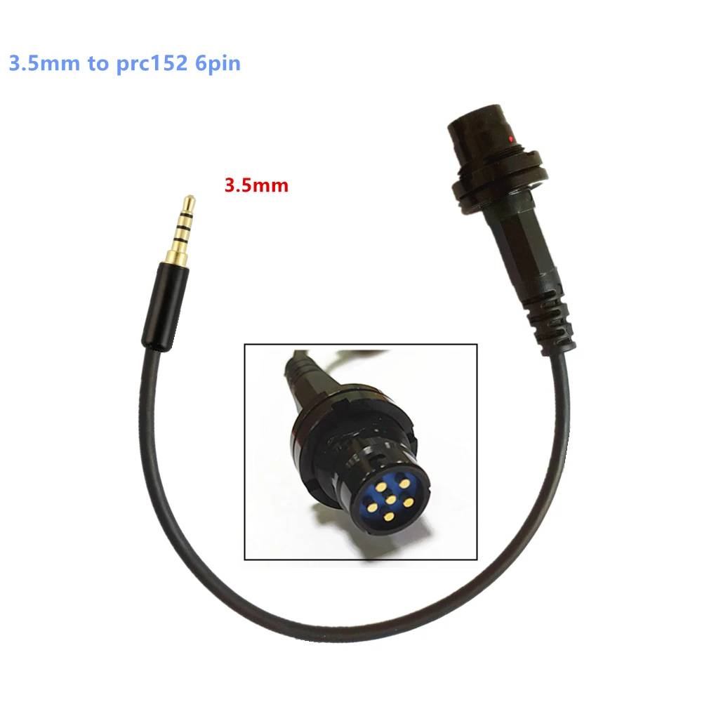 AN/PRC-152/PRC 148 Harris Radio 6 pin female turn to Mobile phone 3.5mm plug adapter U-283/U connector for Iphone huahwei xiaomi···