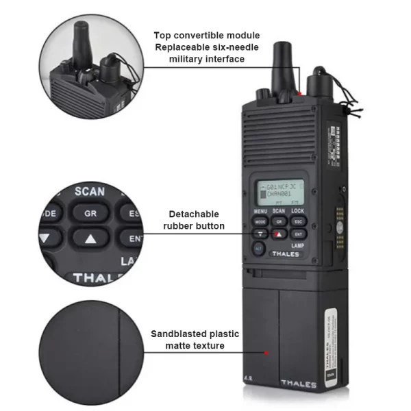 PRC148 Walkie-talkie Radio Shell 1:1 PRC148 Dummy Radio Case Airsoft Tactical Headset Accessories - Image 3