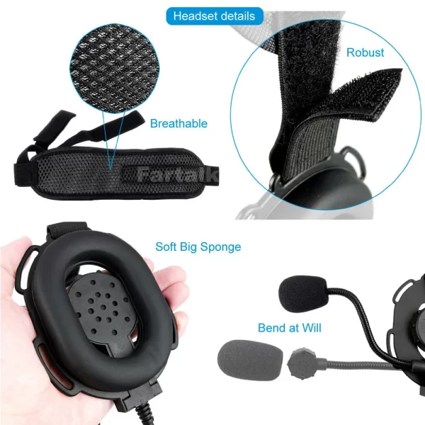 FT03 Tactical Earpiece U94 PTT for Hytera HYT PD702 PD700 PD700G PD780 PD780G PD780GM Radio Walkie Talkie Hunting Airsoft Earphone - Image 3