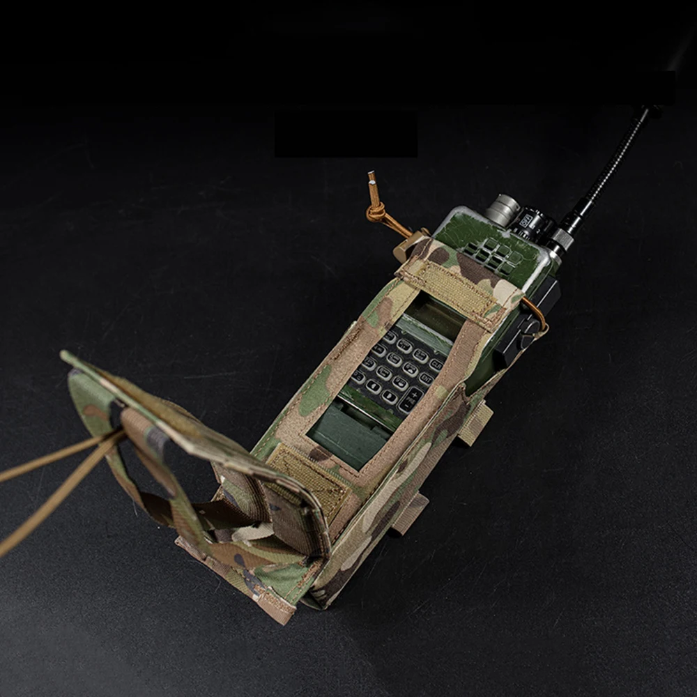 Tactical PRC 152/148 MBITR Radio Pouch MOLLE Walkie Talkie Retention Bag Quick Release Drop-down Hunting Belt Vest Accessories