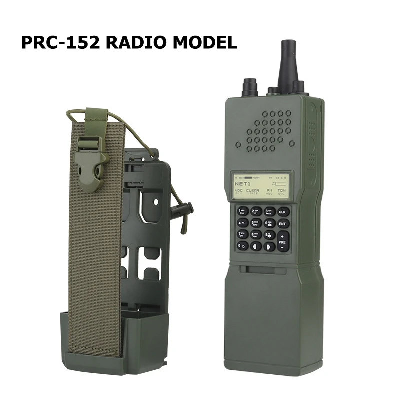 Dummy Military Radio PRC-152 Model Simulation Molle Adapter Pouch Talkie Walkie Movie Props No Function Cosplay Decoration Toy