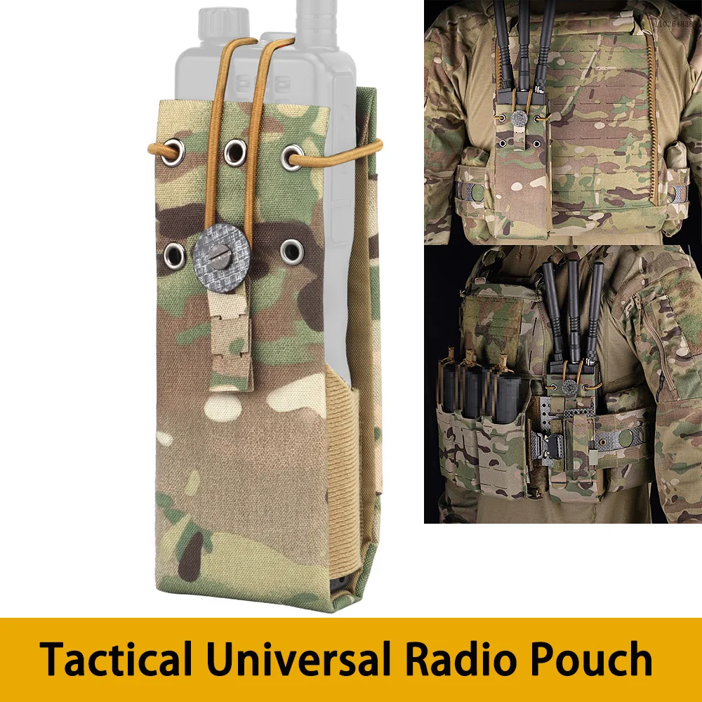 Tactical Universal Radio Pouch MPU5 PRC163 152 148 PTT Holder Bag Walkie-talkie Storage Pack FC Style Airsoft Hunting Military