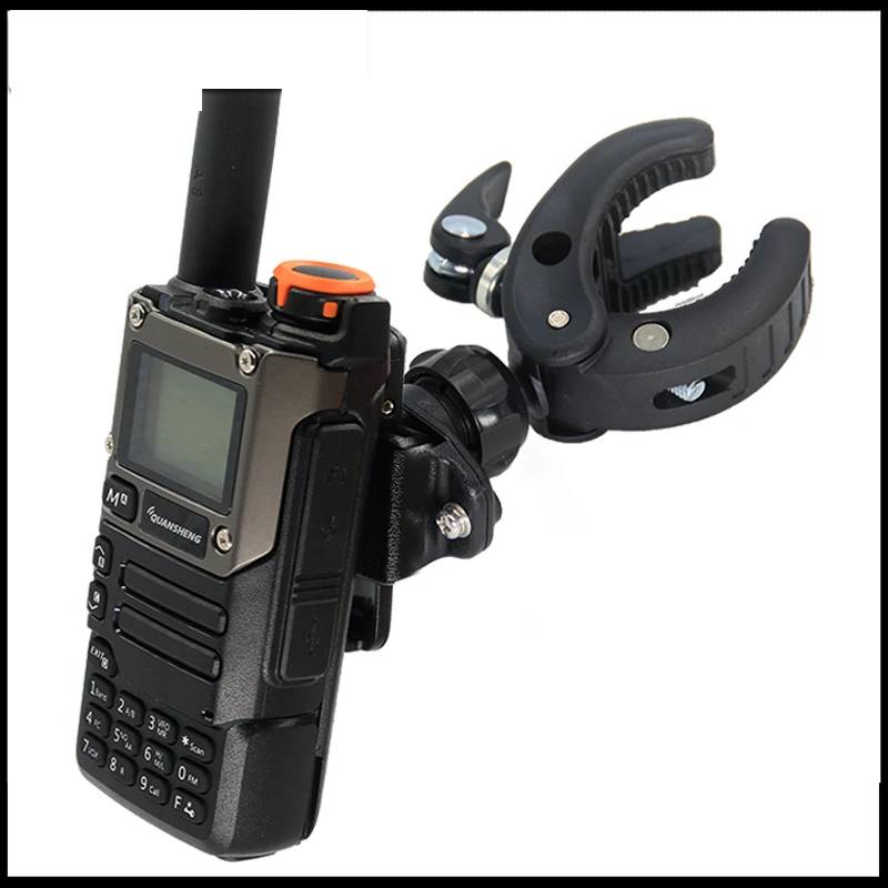 Handheld Ham Radio Holder Suitable For Motorcycle Handlebar Clamp Holder Suitable For Radio Microphone Holder With Back Clip