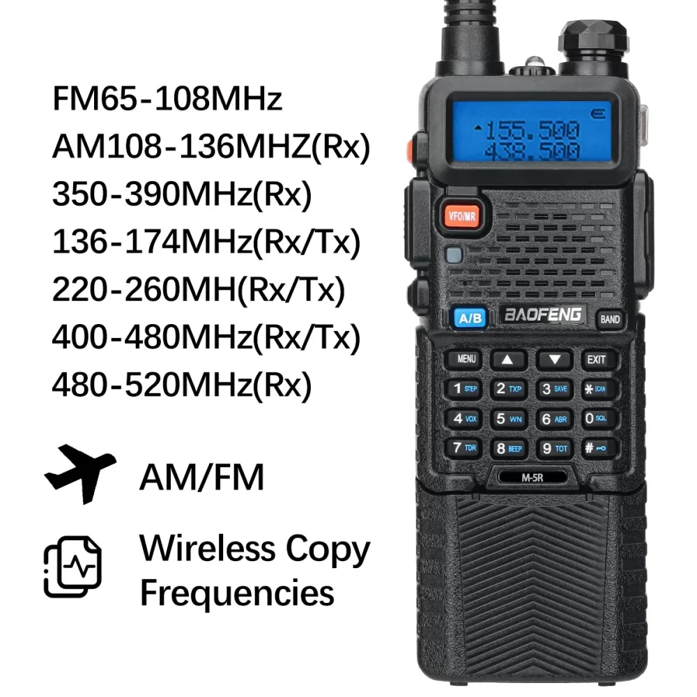Baofeng M-5R Air Band 3800mAh Two Way Radio - Image 3