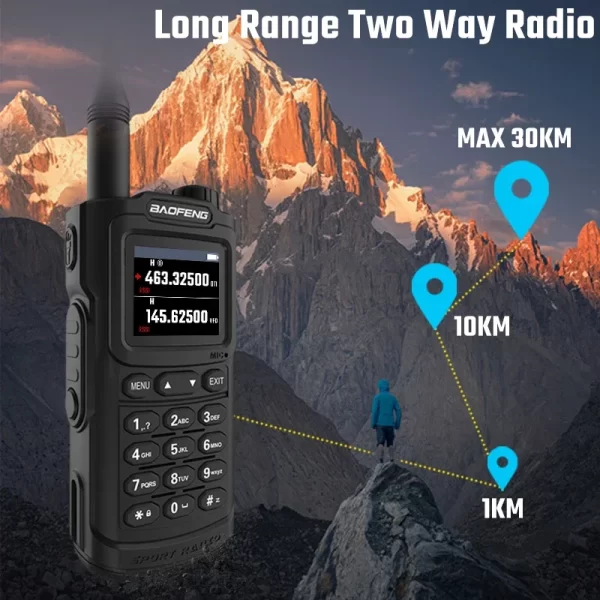 Baofeng UV-20 Walkie Talkie 10W 220-260mhz Tri-Band Rainyproof High Capacity Long Range Type C Charging 999 CH UV-G30 Pro Radio - Image 5