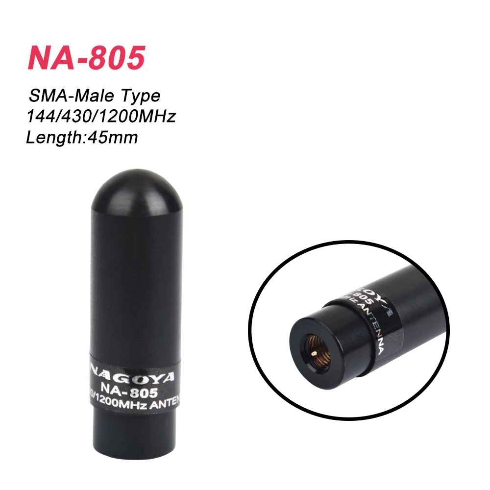 10PCS NAGOYA New NA-805 SMA-Female/Male UHF VHF Dual Band Mini Thumb Antenna NA805 For Yaesu ICOM MOTOROLA Kenwood Baofeng Radio
