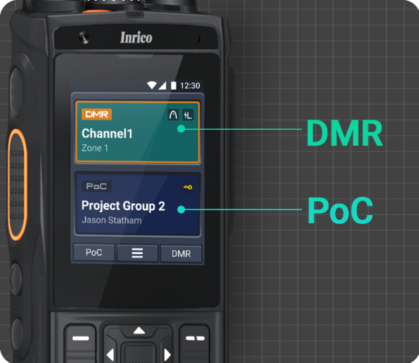 3 IN 1 DMR Transceiver Inrico IRC380 Mobile Phone Smart Multi-Mode IP68 POC Network Radio - Image 3