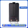 Baofeng UV-5RH Pro Walkie Talkie Battery Type-C Charging 3800MAH BL-5RH Rechargeable Battery DC 7.4V Baofeng UV-5RM UV-K5 Pro Max