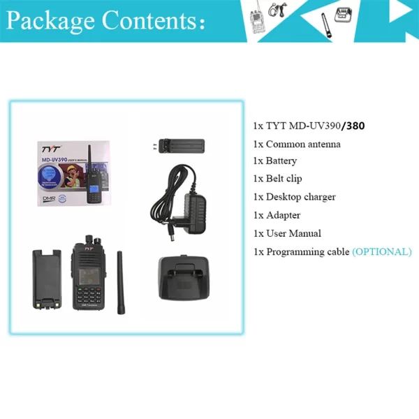 TYT NEW AES256 Encryption MD-UV380/390 Digital Walkie Talkie VHF UHF Dual Band Waterproof Radio GPS Ham Radio DMR Portable Transceiver - Image 6