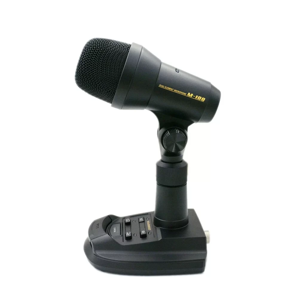 Yaesu M100 Microphone Dynamic & Electret Keyboard 8 Pin RJ45 Extend Cable Dual Element Desktop Base Advance Microphones