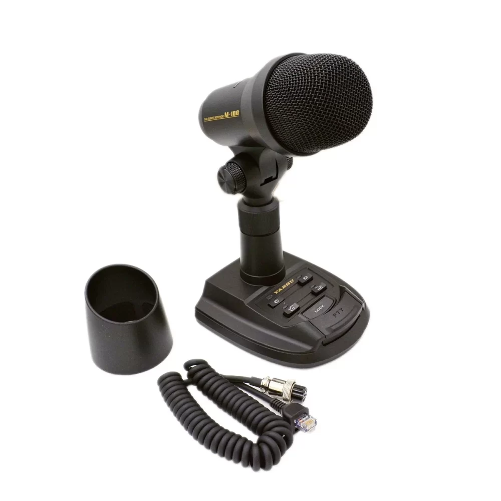 Yaesu M100 Microphone Dynamic & Electret Keyboard 8 Pin RJ45 Extend Cable Dual Element Desktop Base Advance Microphones - Image 5