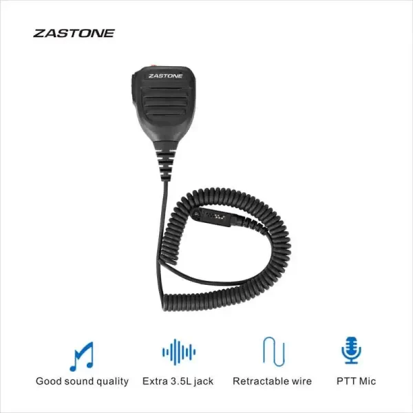 ZASTONE UV008 Walkie Talkie Speaker Microphone Two Way Radio PTT Speaker Mic Microphone For GP328PLUS GP344 GP388 - Image 5