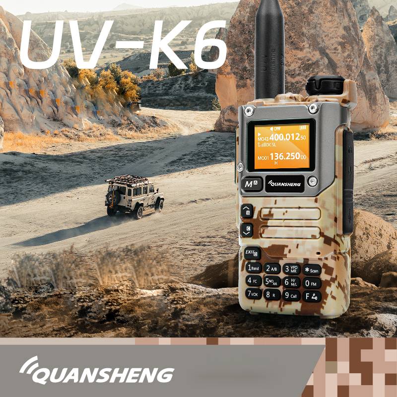 Desert camouflage Quansheng UV-K6 Portable Radio NEW Arrival