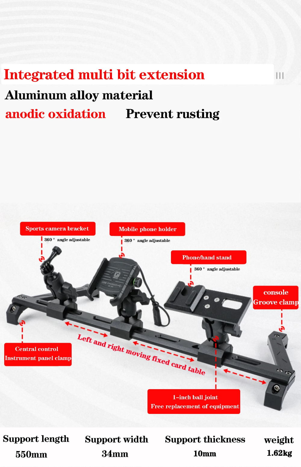 For Tank 300 2021-2024 Instrument Console Integrated Two way Radio Bracket Central Control Multi-function Mobile Car Radio Phone Bracket - Image 5