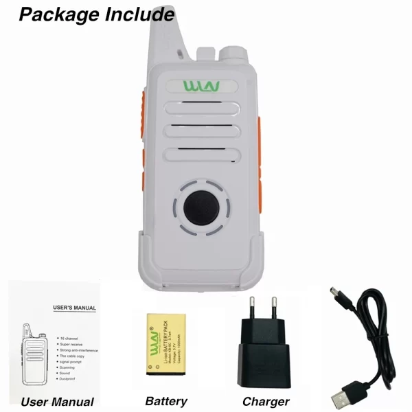 2pcs WLN KD-C1 Plus Mini Handheld Transceiver KD C1 Two Way Radio - Image 2