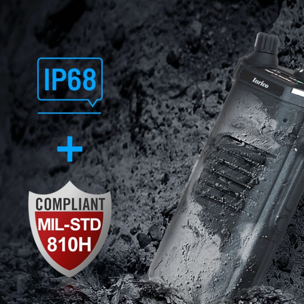 Inrico IRC590 4G Portable PoC Radio IP68 & MIL-STD 810H 1.08"Flippable Screen AES256 Encryption - Image 3