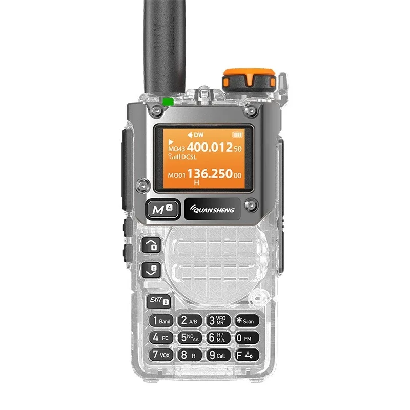 5pcs/lot Quansheng UV-K5(8) UV-K58 UV-K6 UVK58 Transparent Two way Radio