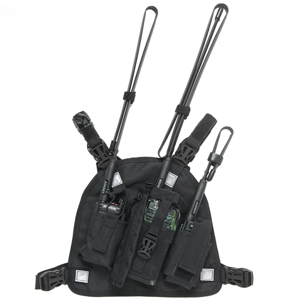 Walkie Talkie Chest Pocket Bags Pack, Harness Backpack Holster Walkie Talkie Carry Case for All radios PT09 - Image 2