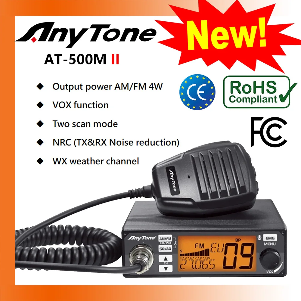 AnyTone AT-500M II CB Mobile Transceiver