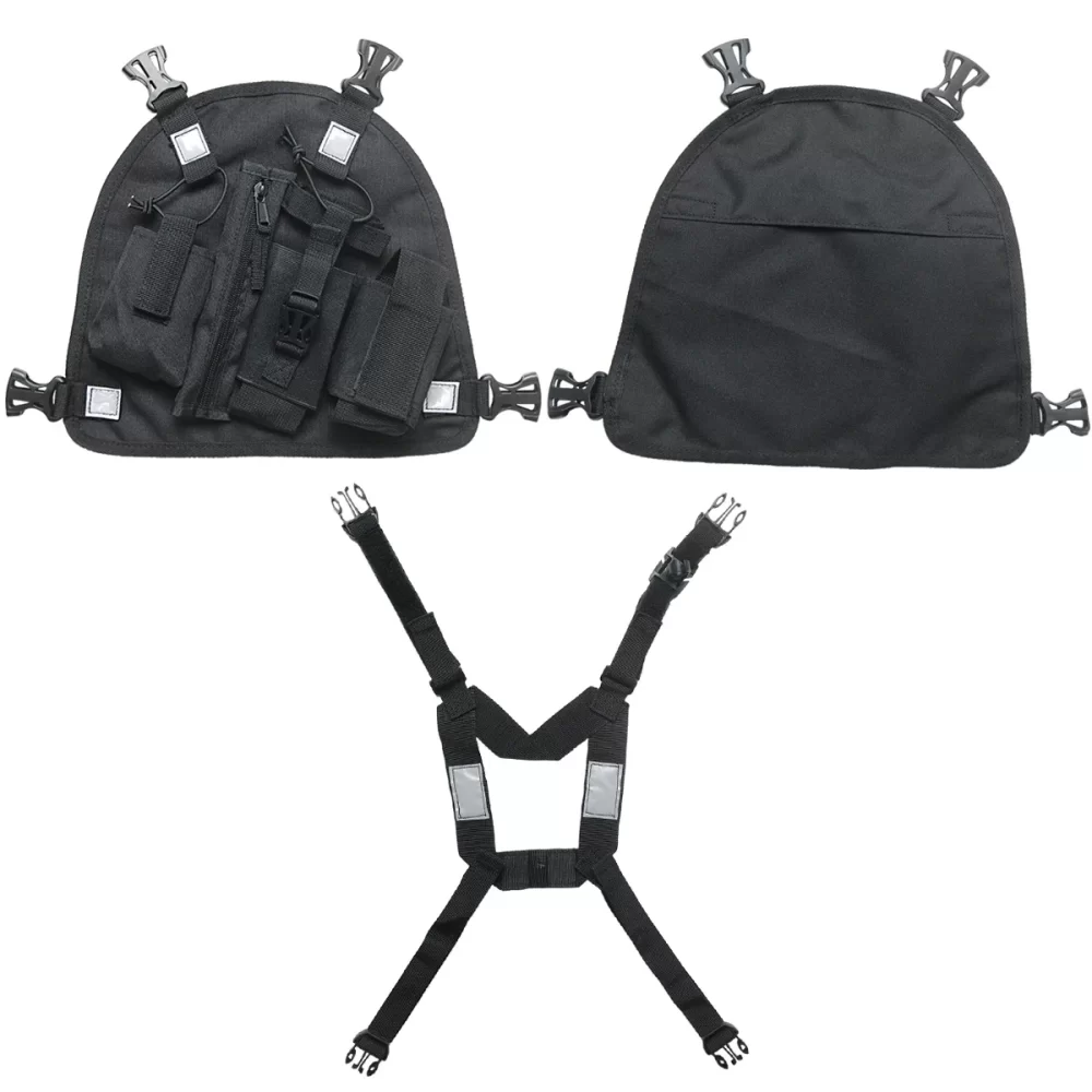 Walkie Talkie Chest Pocket Bags Pack, Harness Backpack Holster Walkie Talkie Carry Case for All radios PT09 - Image 3