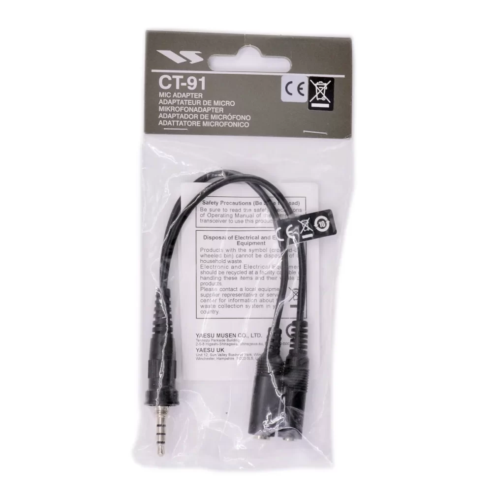 Original Yaesu CT-91 Speaker Microphone Adapter Cable for Vertex Standard Horizon VX6R FT270R VXA710 HX600 CMP460A CT91 Mic Plug - Image 2