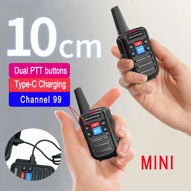 Baofeng BF-C50 Mini Walkie Talkie Kids Portable Ham Radio Comunicador UHF Dual Band Two-way Radio HF Transceiver